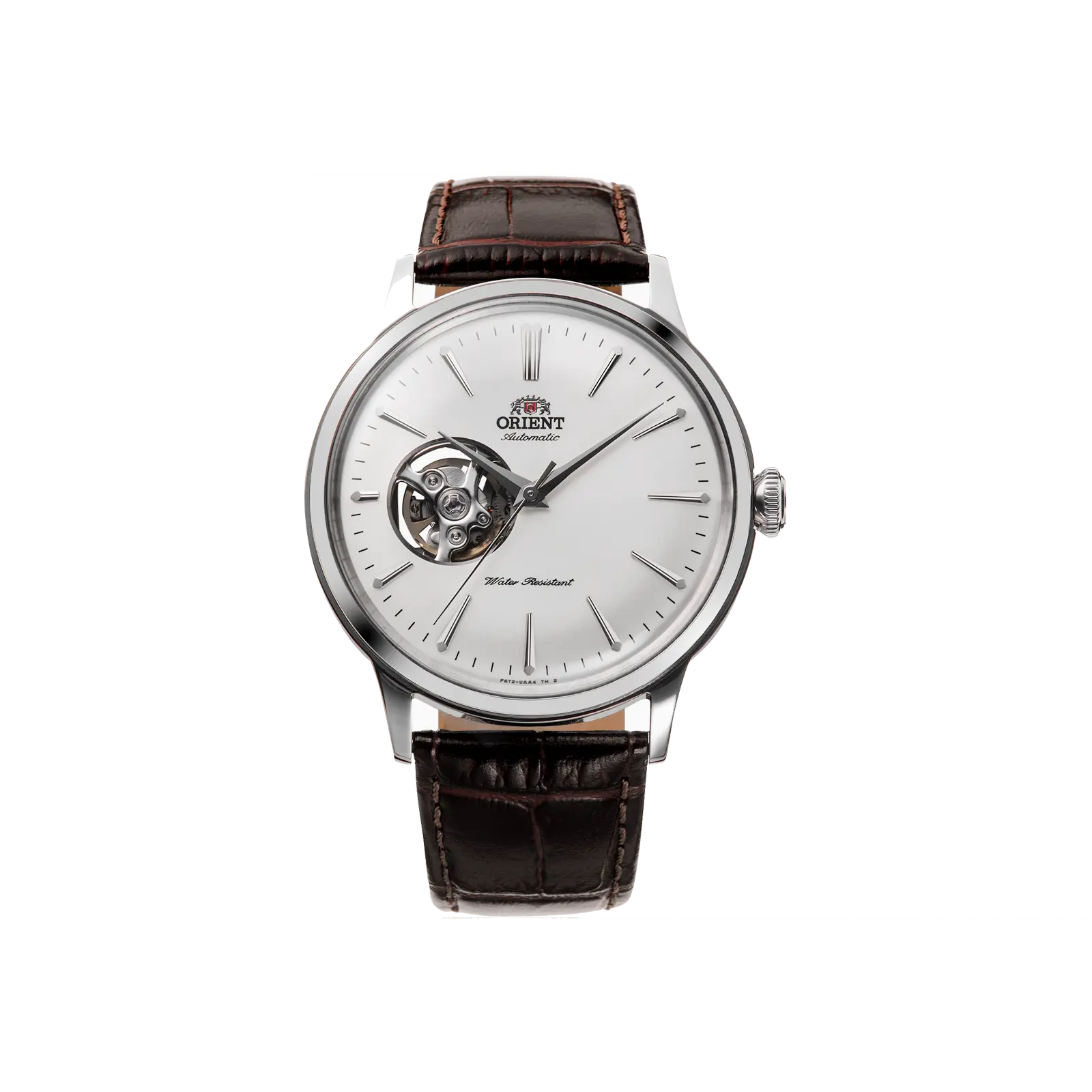 Orient Bambino Open Heart Analog Wristwatch - 40.5mm Unisex Stainless Steel Dress Watch, Model RA-AG0002S30B, Automatic Wristwatch, Buckle