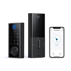 eufy Security Smart Lock S230, Keyless Fingerprint Lock for Front Door, Easy Installation, Built-in Wi-Fi, Reliable App for Remote Access, One-Year Battery Life, BHMA Certified, IP65 Weatherproof｜Spingtok