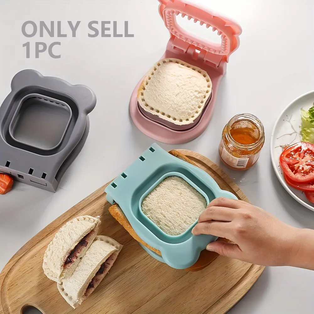 Manual Sandwich Cutter Tool, Stainless Steel Precision Edges, Perfect for Office & Home Kitchen Use, Easy Clean Design, Cookie Cutters Home, Kitchenware, Cutting, Utensils