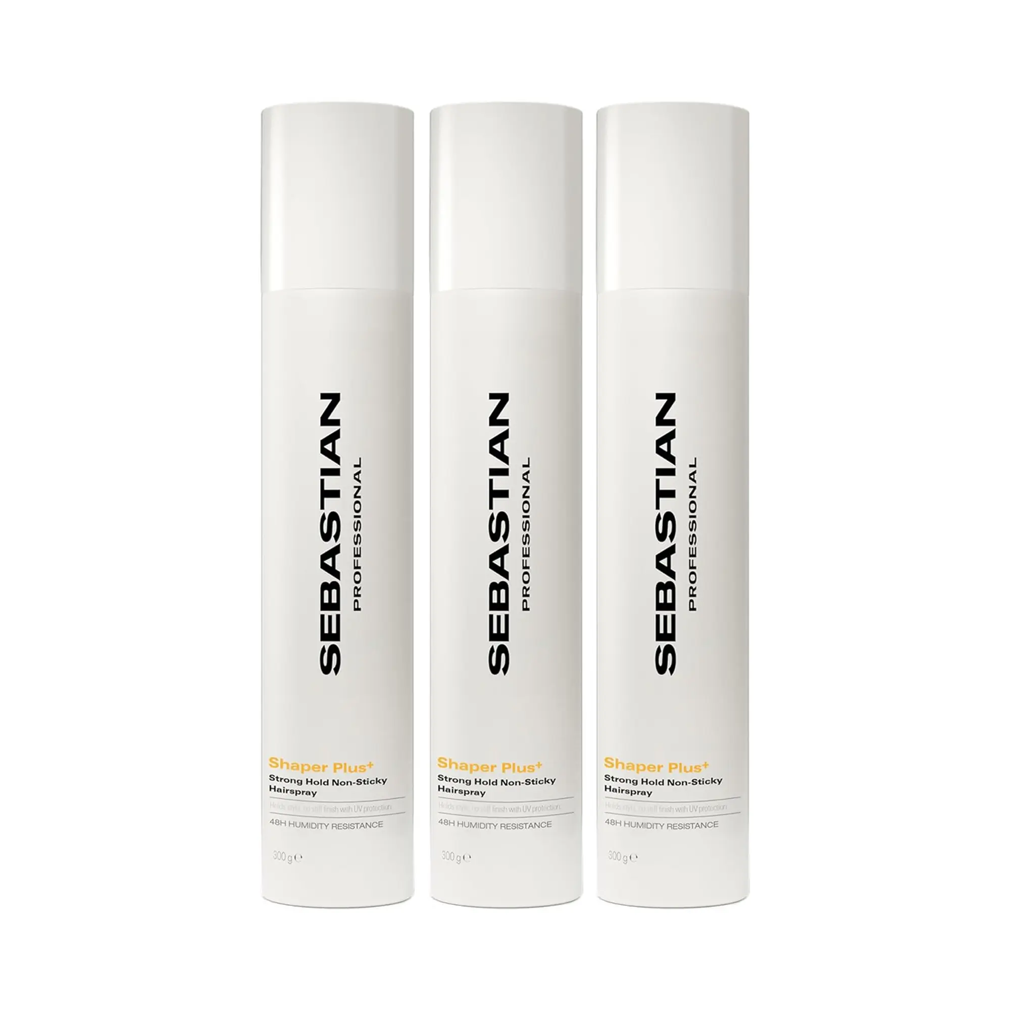 Sebastian Shaper Plus+ 3-Pack Hairspray - Strong Hold, Non-Sticky, Humidity-Proof, Haircare for Daily Selfcare, Long-Lasting All-Day Control, Unisex