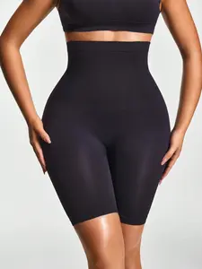 Women's High Waisted Tummy Control Shapewear Shorts, Elastic, Seamless Butt Lifter Body Shaper for Daily Work, Date, Wedding, Anti Chafing 2 in 1 Underwear, No Roll Down No Show Under Dresses & Tight Clothes, Comfortable Slimming Booty Shaper