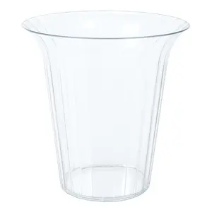 Clear Flared Cylinder Plastic Container, 80 oz