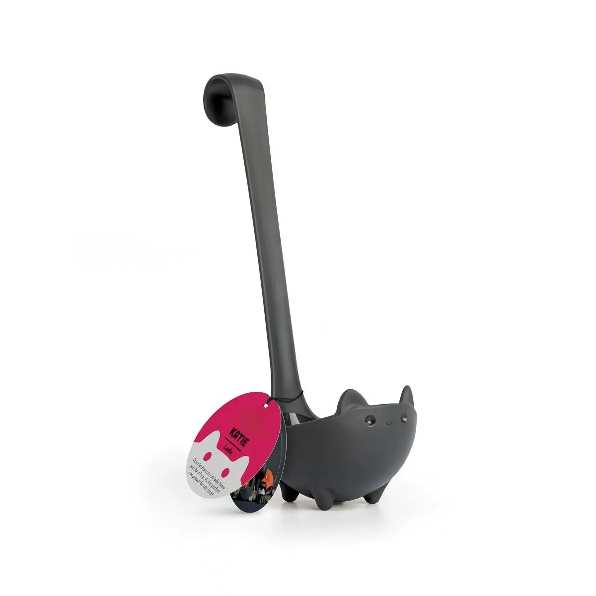 Cat-shaped spoon with a gothic black cat design, a spooky yet adorable kitchen accessory, perfect for Halloween and a fun gift for cat lovers.