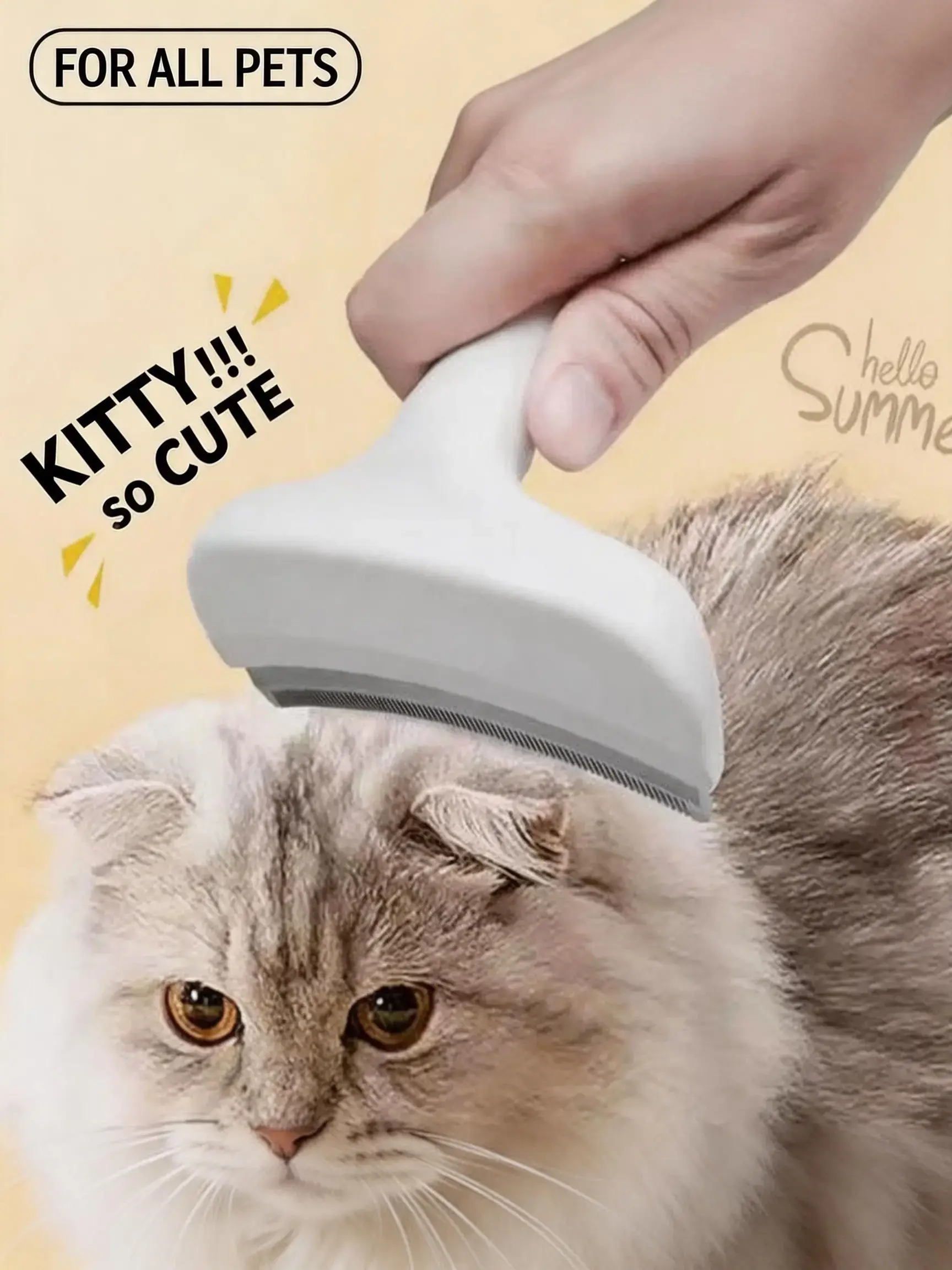 2026 Professional Pet Deshedding Fur Removal Tool - Gentle Undercoat Rake with Curved Blade, Universal Fit Grooming Comb for Long-Hair Dogs & Cats, Fast Shed Reduction & Dematting