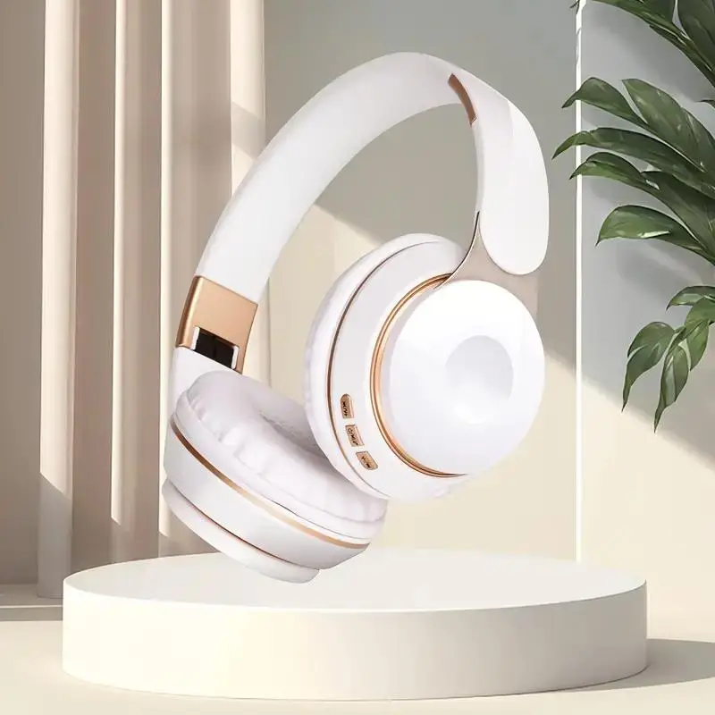 Folding Wireless Headphones Gaming Headset, Over Ear BT Headphones with Microphone for Phone PC, Long Standby Audio HiFi Bass Earphone Earbuds for iPh