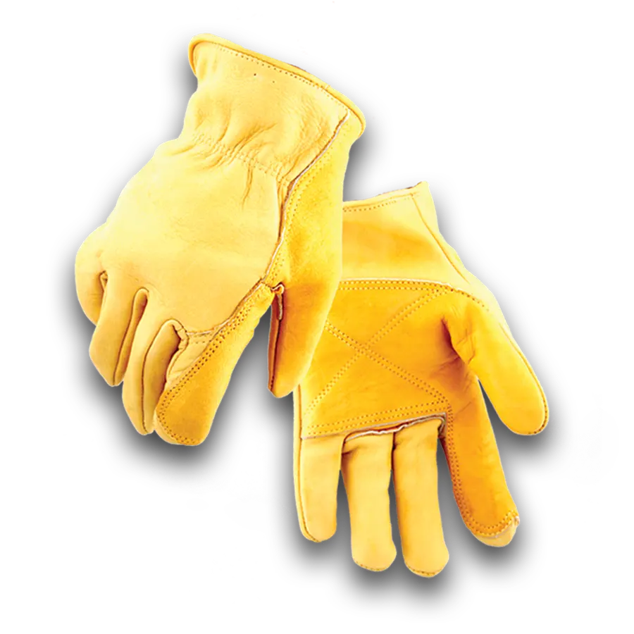 Golden Stag Heavy-Duty Iron Fencer Work Gloves, Reinforced Cowhide Protective Gloves for Ranching and Barbed Wire Tasks, Ranching Gloves