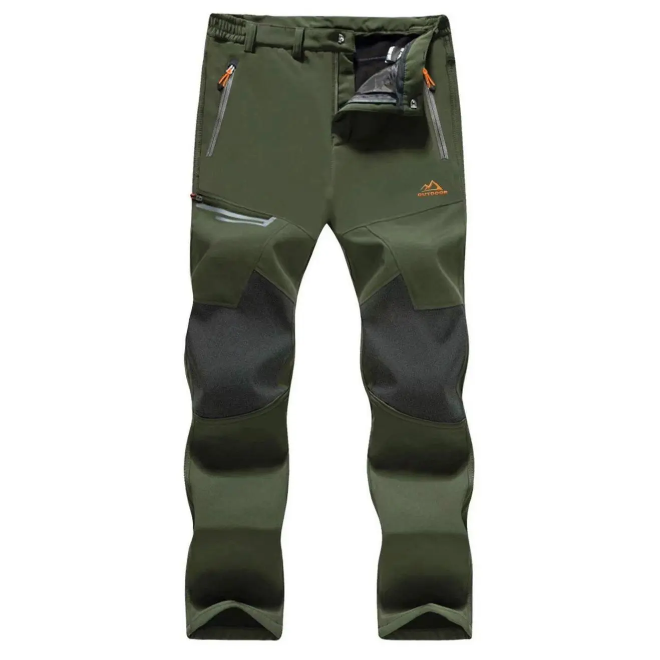 MAGCOMSEN Men's Winter Pants Fleece Lined Ski Snow Pants Water Resistant 4 Zip Pockets Outdoor Work Pants FallFreshness Outdoorfun
