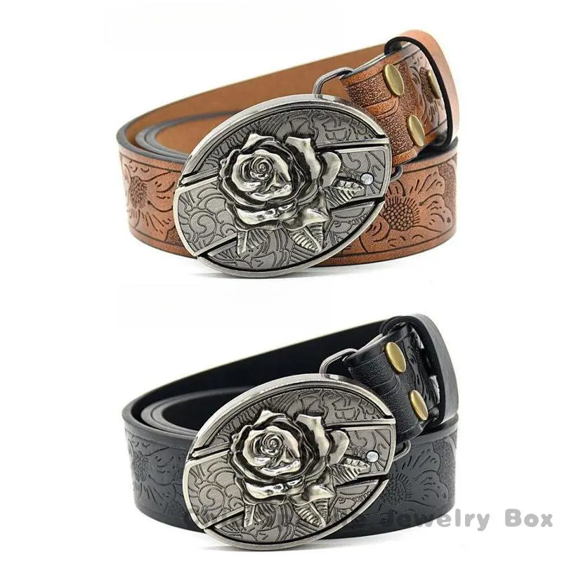 Men's Belt Knife Embossed Belt Personalized Student Trendy Printed Engraved Belt for Men