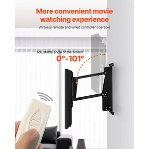 VEVOR Electric TV Wall Mount, Suitable for 32 to 65inch inch TVs, Electric Adjustable Ceiling TV Bracket, Maximum VESA 24 x 24inch , Weight Capacity 88 lbs