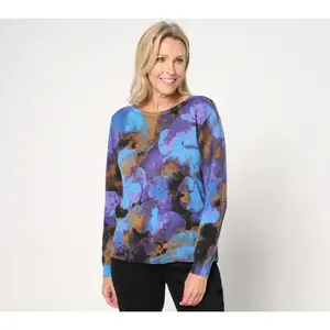 BEAUTIFUL by Lawrence Zarian Floral Printed Sweater