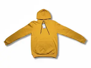 UNISEX HIGH QUALITY HOODIE in Vibrant Mustard Yellow with Hood and Drawstring for Comfort and Style