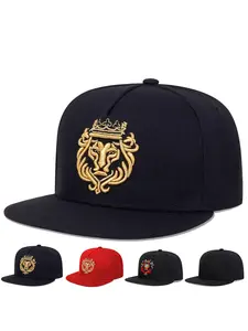 Unisex Lion Crown Embroidered Baseball Cap, Adjustable Fitted Sun Hat for Spring & Fall, Casual Outdoor Travel Beach Vacation, Adjustable Snapback Cap, Adjustable Casual Hats, Fashion Hats