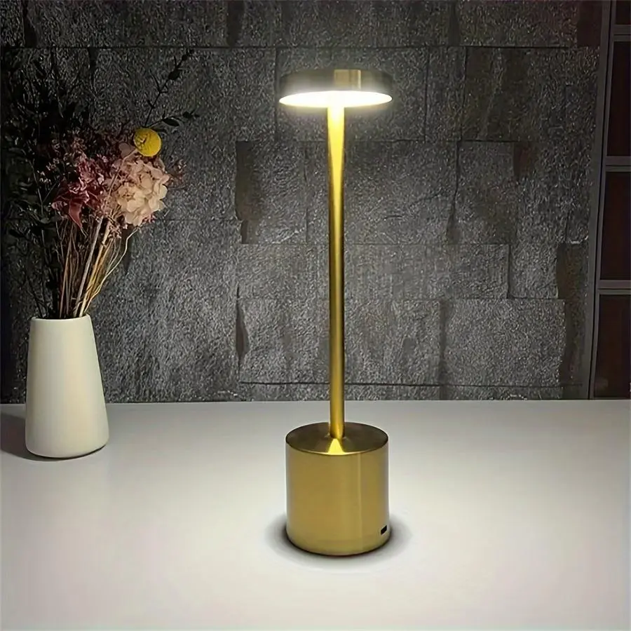 USB Rechargeable LED Table Lamp, Modern Touch Control LED Desk Lamp, Portable Atmosphere Lamp for Living Room & Bedroom Decor