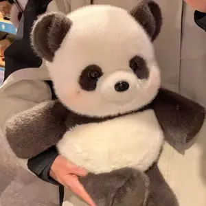 Cute Panda Plush Toy, Soft Realistic Giant Panda Stuffed Animal, Adorable Doll Birthday Gift for Girls, Perfect Present for Kids, Huggable Stuffed Animal