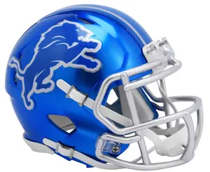 DET Lions Unsigned Flash Specialty Riddell Mini Helmet Shell Included