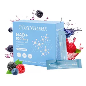 ZINHOME NR1000 NAD+ Berry Juice, Containing Quercetin Plant Body, Trans Resveratrol PQQ,melatonin,Used for skin aging support, energy, and focus - 30 packs