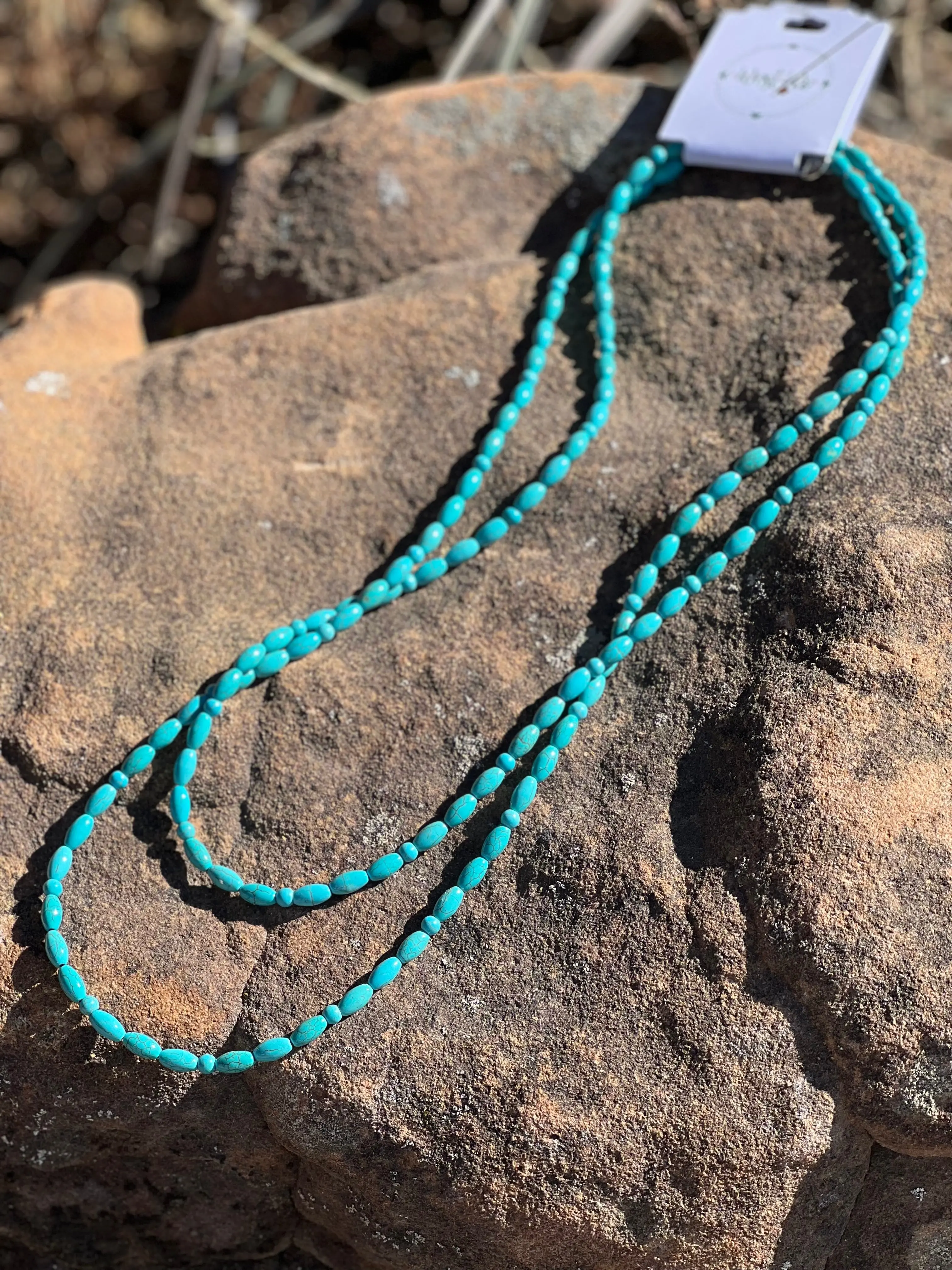 Phoebe Long Smooth Turquoise Necklace