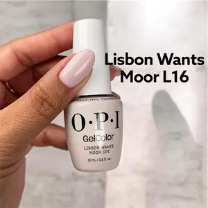 OPI GelColor - Lisbon Wants Moor L16 0.5 oz Milky Pink Sheer gel nail care nail art