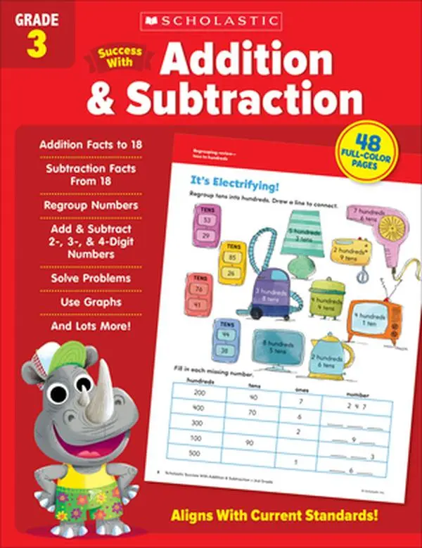 Scholastic Success with Addition & Subtraction Grade 3 Workbook -- Scholastic Teaching Resources - Paperback