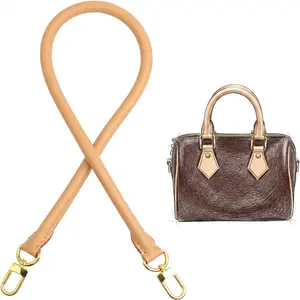 Ankes Vachetta Leather Replacement Shoulder Strap for Bags Similar to Speedy Style(25) (30)(35), 27.5-Inch, Dark Beeswax