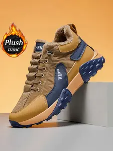 Fashionable Men's Snow Boots, Stylish Winter Footwear, Comfortable and Warm, Perfect for Cold Weather, Trendy Mens Shoes, Slip Resistant Boots