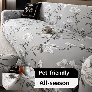Elastic Sofa Cover Protector, Sofa Couch Covers, Elastic Sofa Slipcover, Universal Fit for All Seasons, Anti-Scratch Cat Protection, Fits Single, 2-Seater, 3-Seater, 4-Seater, 5-Seater