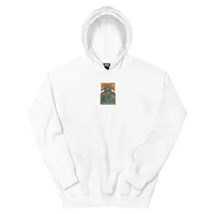 THE ILLEST VILLAIN - MF DOOM HOODIE, Athletic Rib-knit Medium Sweatshirt, 80% Cotton, Embroidered by FormulaStitched Fabric Fit
