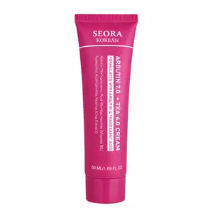 SEORA Daily Face Moisturizer with Arbutin, Tranexamic Acid, Niacinamide - Lightweight Korean Skin Care Facial Cream for AM & PM Routine, 50 ml / 1.69 fl oz