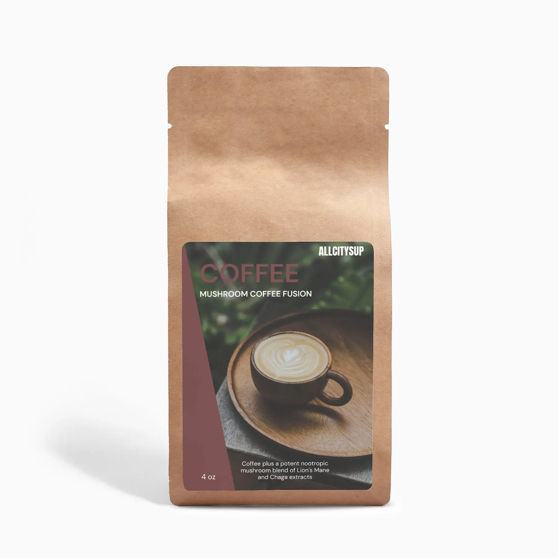 Mushroom Coffee Fusion - Lion’s Mane & Chaga 4oz Mushroom Coffee Fusion - Lion’s Mane & Chaga 4oz