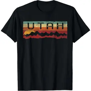 Utah Souvenir gift shirt for Men and Women Vintage Utah Hiking T-Shirt Breathable Cotton