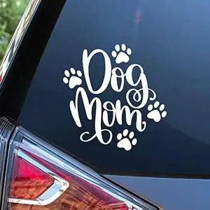 Dog Mom Letter Pattern Car Sticker, Sticker For Cars, 1 Count Car Rear Window Decal, Car Exterior Decoration Accessories
