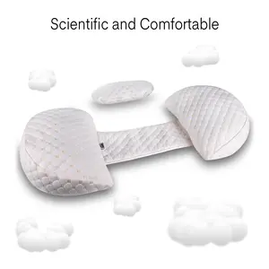 ANGELYCIA- Pregnancy Pillow with Long Adjustable Velcro | Maternity Wedge Pillow for Side Sleeping | Support for Back, Legs, Belly