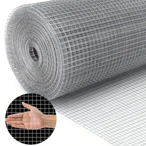 1 Roll Heavy Duty Galvanized Hardware Cloth Wire Mesh 15.75"x118.1" Durable Welded Wire with Reinforced Edges for Chicken Coops Rodent Proofing Garden Fencing Outdoor Use Farms and Urban Gardens Multipurpose Wire Panel