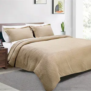 Threadmill Home Linen Reversible Quilt Sets - Soft, Breathable, Lightweight Bedding Set with Quilt, Bedspread, Coverlet