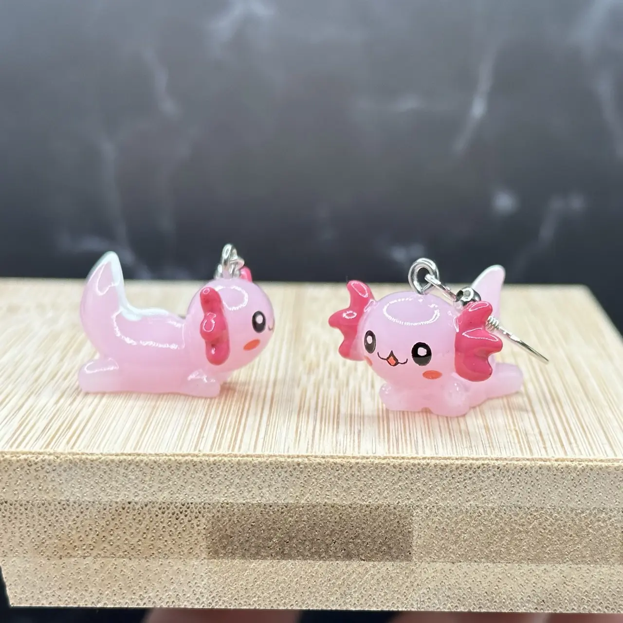 Cute Axolotl Resin Earrings