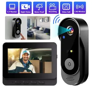 Doorbell Camera Wireless, Smart WiFi Video Doorbell, 1080P, Video Doorbell Camera with 2 Way Audio, AI Human Detection, Night Vision, Battery Powered, Easy Installation, 2.4G WiFi Only,for Valentine’s Day Gift