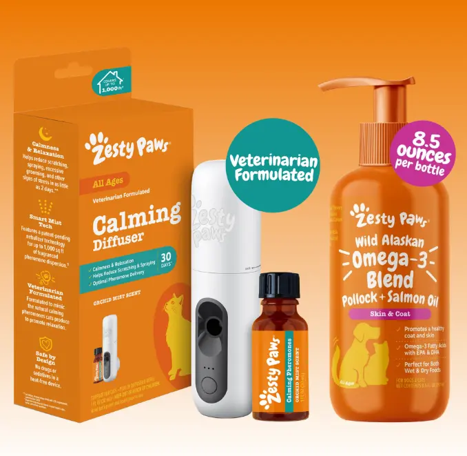 TikTok Exclusive Bundle Cat Calm & Wellness (Alaskan Salmon Oil 8.5 oz + Cat Diffuser Starter Kit)