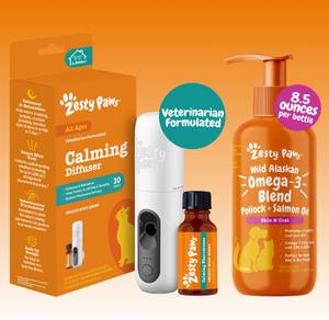 TikTok Exclusive Bundle Cat Calm & Wellness (Alaskan Salmon Oil 8.5 oz + Cat Diffuser Starter Kit)