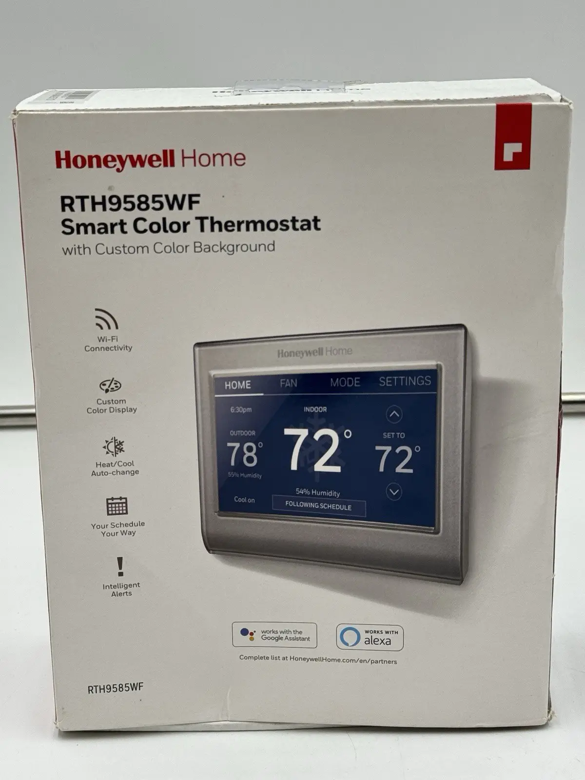 Honeywell Home RTH9585WF1004 Wi-Fi Smart Thermostat Silver