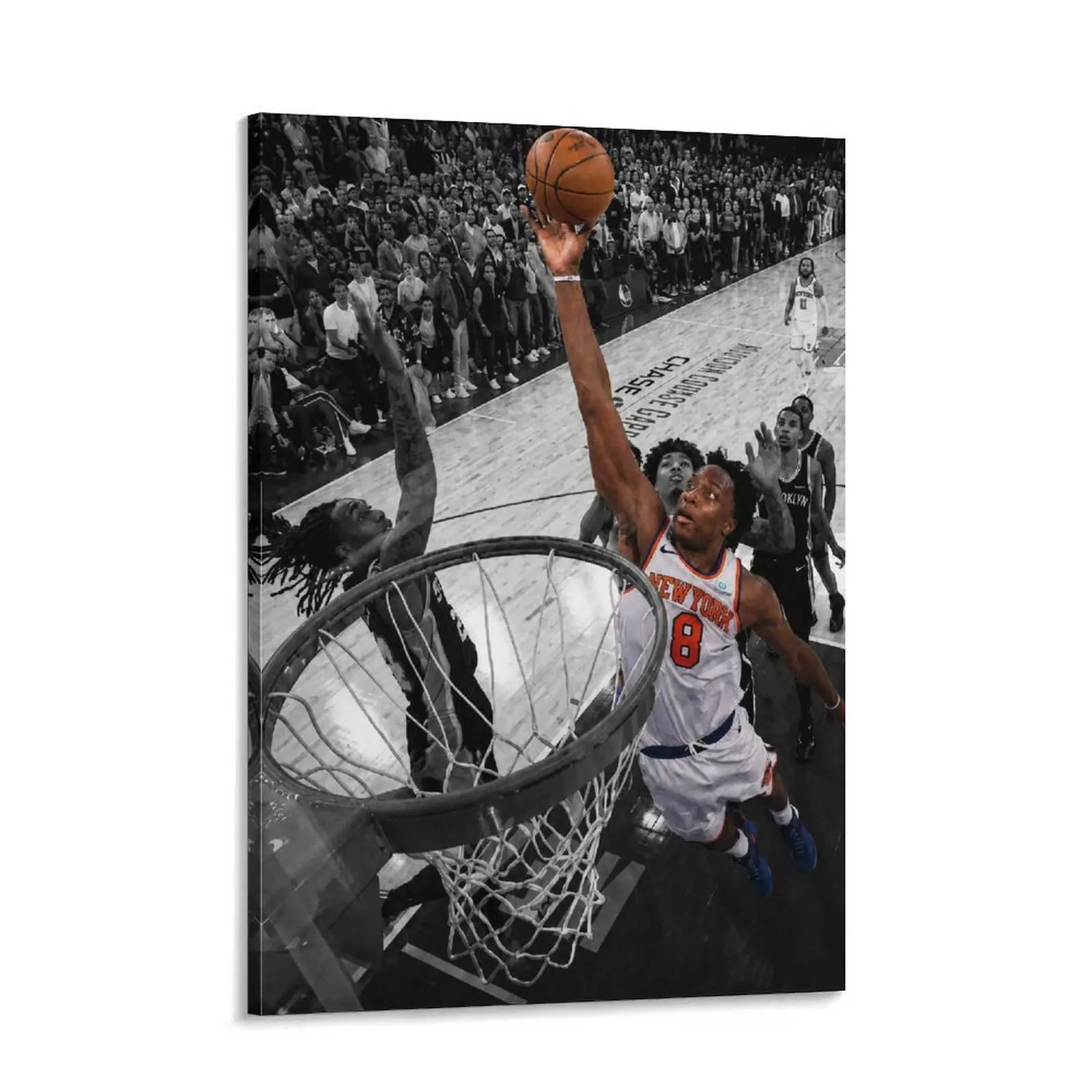 Epic Basketball Dunk Canvas  Art, NYC Slam Dunk Poster, Black & White Sports Action Print, Gym  Decor, Man Cave Decoration, Basketball Fan Gift， sport room decor