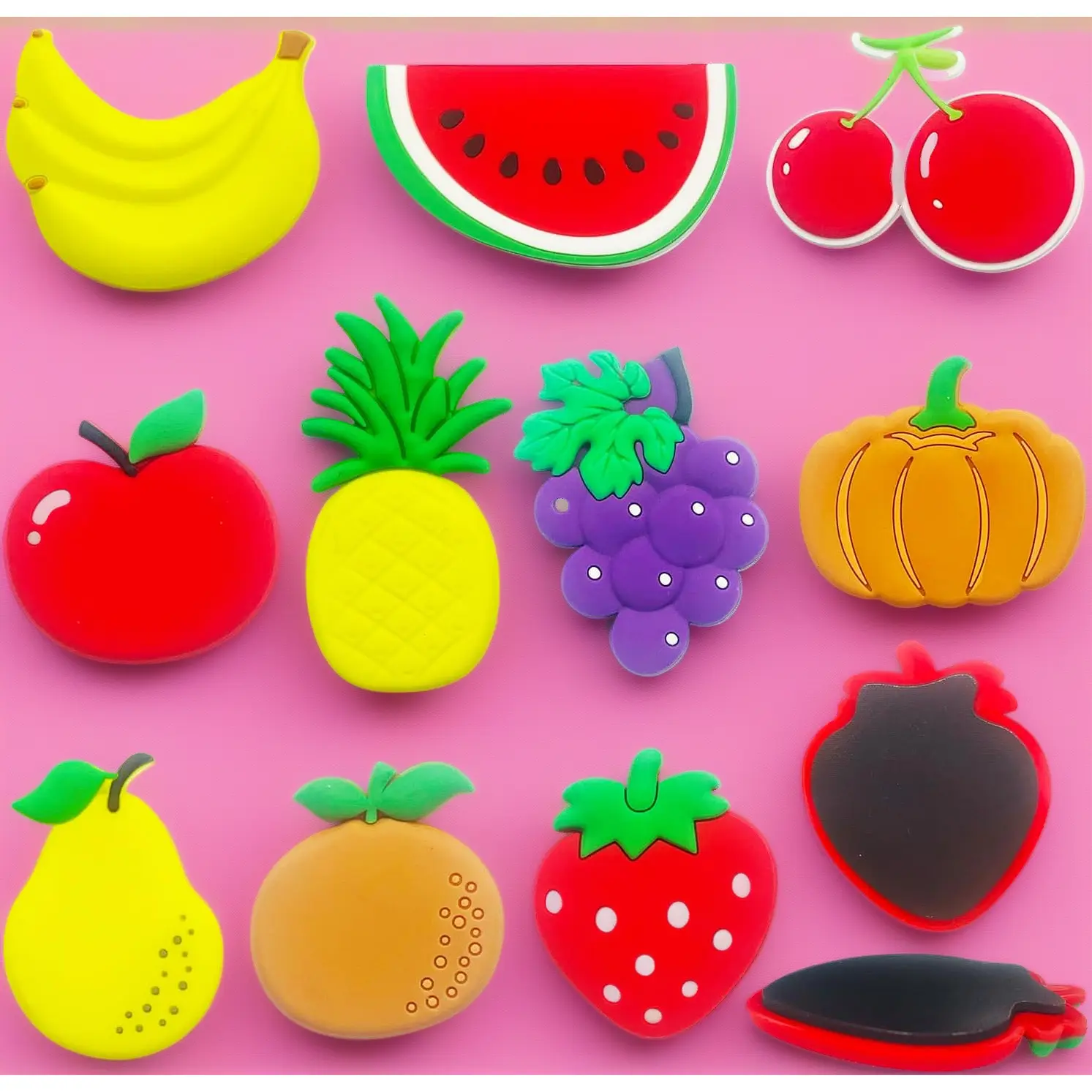 3D Fruit Refrigerator Magnets for Toddlers 1-3, Large Durable Learning Toys with Magnets - Early Education Gift for Kids, Magnetic, Baby & Kids