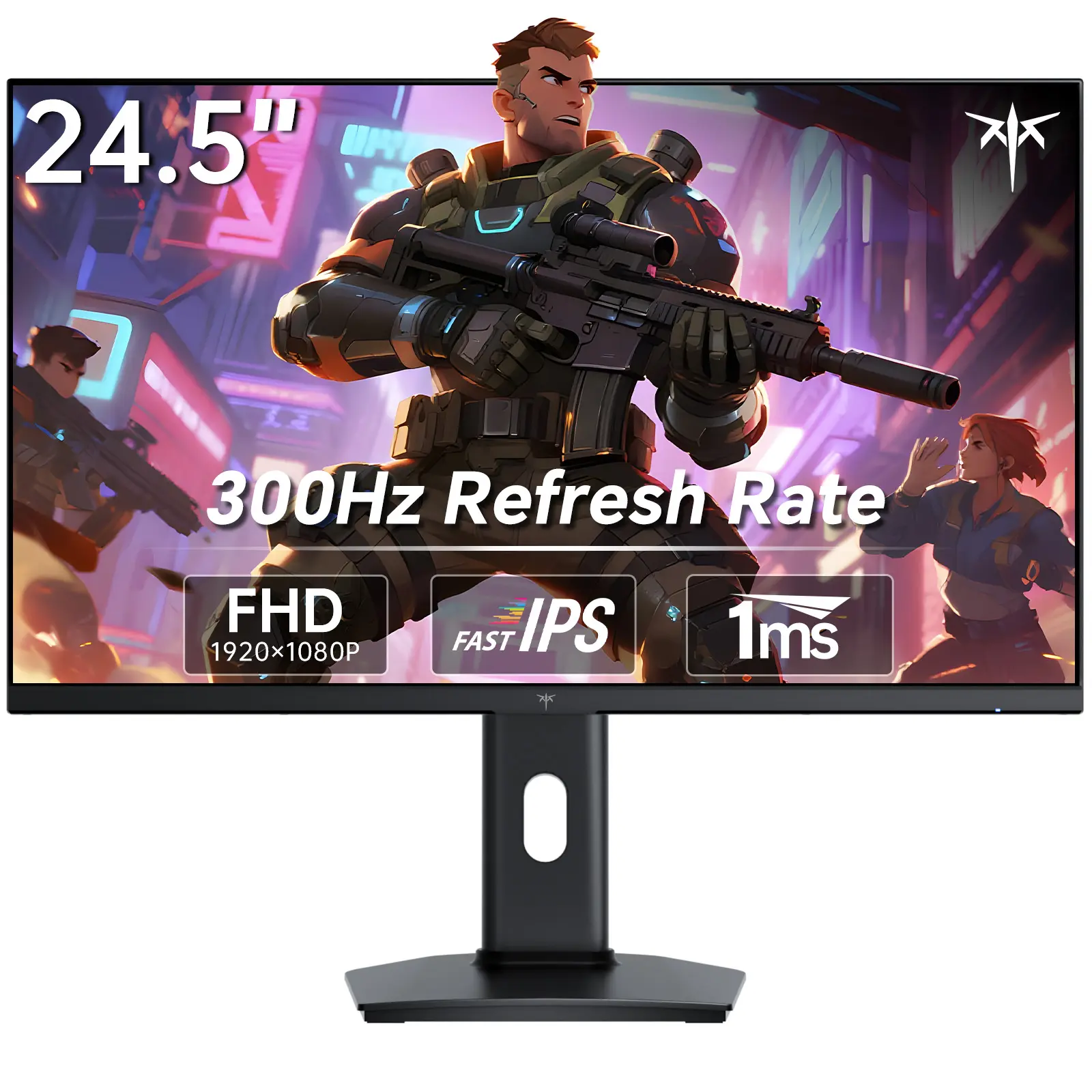 Ktc 24.5" Full HD Native 300Hz Fast IPS Gaming Monitor, 1920x1080P (OC 320Hz), 240Hz 1ms Response Time, Height-Adjustable Stand, H25Y7