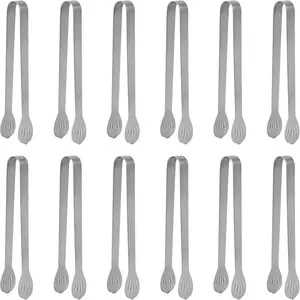 Service Tongs Kitchen Tongs, Buffet Tongs, Stainless Steel Food Tongs Service Tongs, Small Tongs 12-Pack (12-Pack)