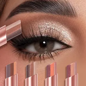 3-in-1 Eye Shadow Stick| Glitter Eyeshadow Stick, 3 Shades in One, Shimmery Gradient, Waterproof, Portable Makeup Essential for Beginners, Ideal Valentine's Day Gift, Mixed Color System by A.M.G