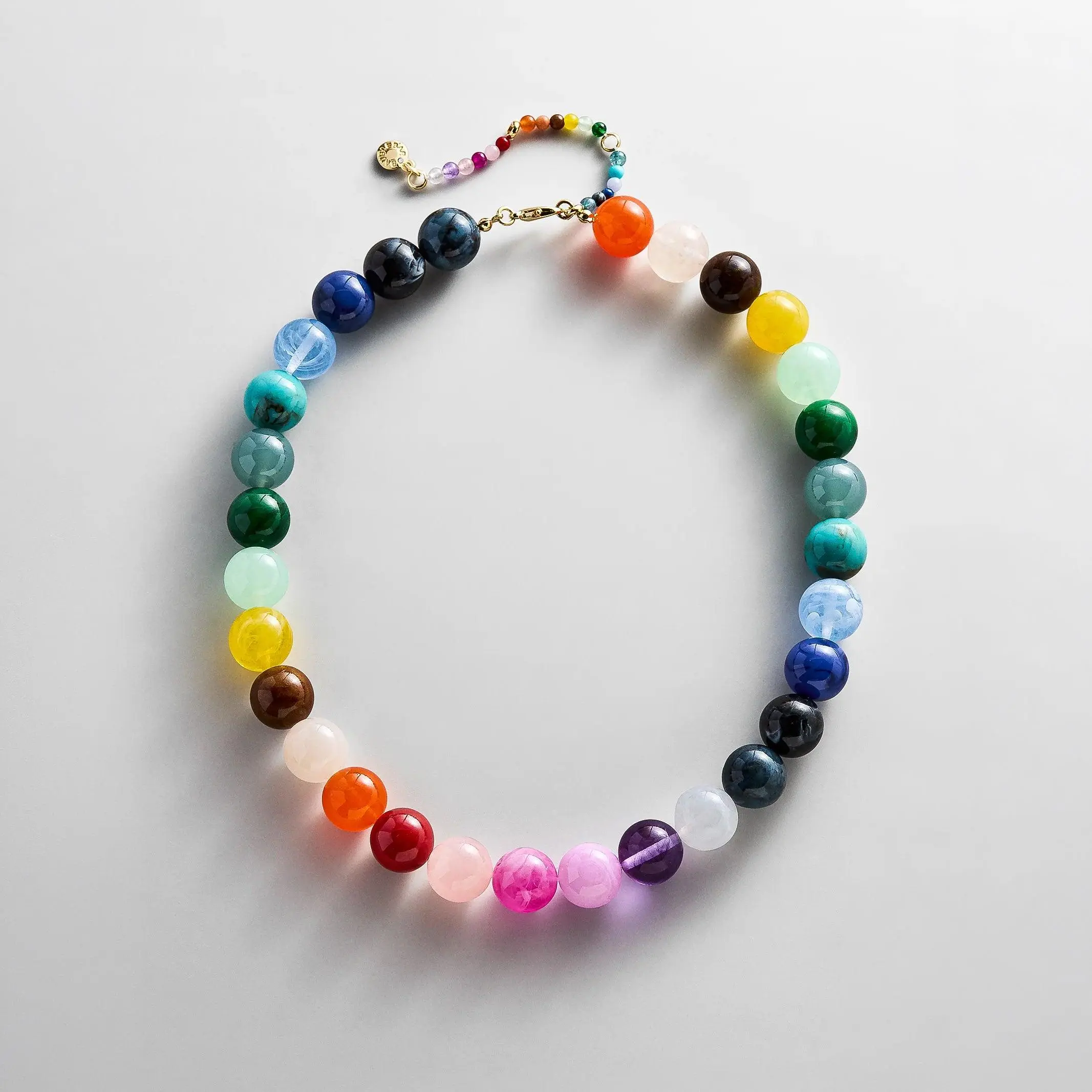Mini Jane Beaded Necklace - Rainbow Bead