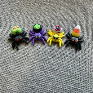 3D Printed Halloween Articulated Mini Spider Fidget Toys, Assorted Designs, GLOW IN THE DARK Poison Apple, Cauldron, and Eyes
