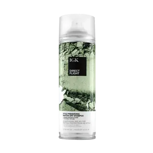 IGK DIRECT FLIGHT Multi-Tasking Matcha Dry Shampoo | Light Cleanse + Style Preserving | Vegan + Cruelty Free | 6.3 Oz