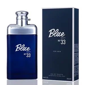 Blue Navy No 33 Men's Eau De Toilette Spray 3.4 Fl Oz Long Lasting Woody Aromatic Fragrance with Pineapple Bergamot & Lemon Scent Perfect for Dating Daily Life Parties Gift Giving