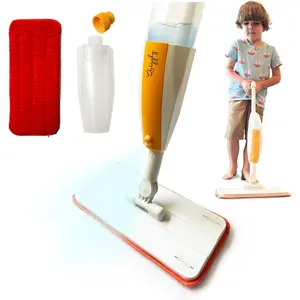 Toy Spray Mop for Kids - Toddler Cleaning Set with Real Water Sprayer - Montessori Mini Mop & Sweeper - Kid Mop - Just Squeeze & Spray