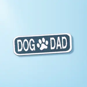 K9 Sport Sack® Dog Dad Patch - 100% Recycled Material, 2"x6" Rectangle, Hook and Loop or Iron On Backing, Proudly Sewn in USA